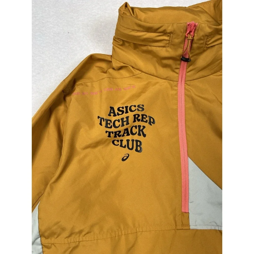 ASICS Tech Rep Track Club 1/4 Zip Colorblock Running Jacket Rare - Picture 4 of 12
